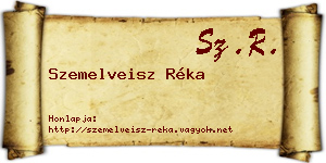 Szemelveisz Réka névjegykártya